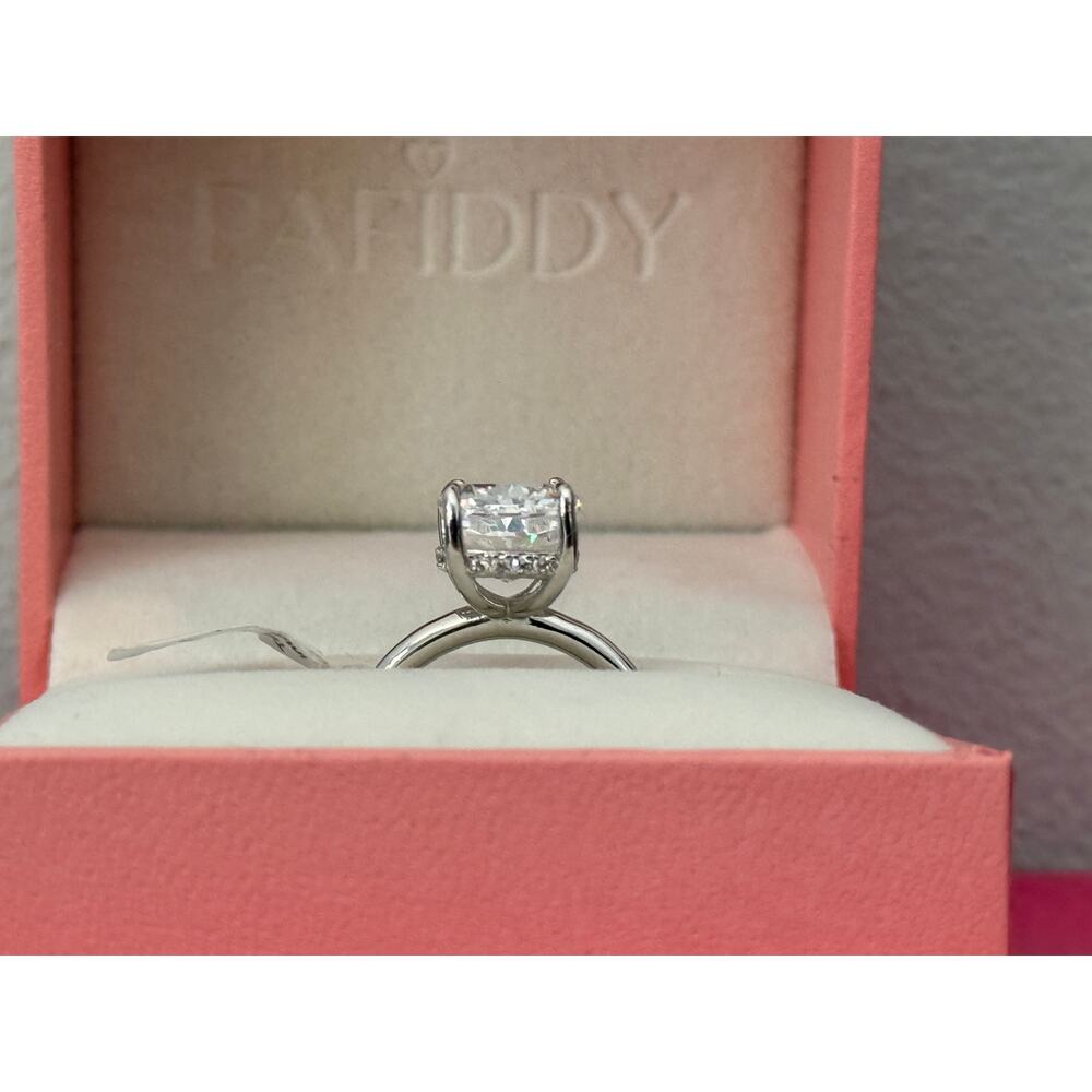 STUNNING Paffidy Size 6 Cushion Cut Ring 4.5CT 5A Grade Zirconia 925 Silver NEW - Picture 11 of 14